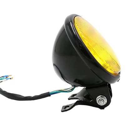 Universal Motorsykkel Frontlykt Bobber | Motorsykkel Frontlykt Cafe Retro - Motorsykkelpærer, Leds & Hids