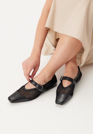 Vagabond Shoemakers - Wioletta Ballerina - Black - Kläder - - Bubbleroom