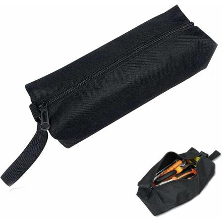 Pieni musta Työkalulaukku Monitoiminen Organizer Heavy Duty Työkalulaukun Organizer, Monitoiminen kantolaukku, Työkalulaukun tyhjä tasku,