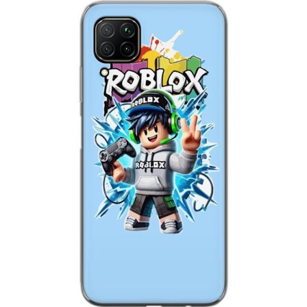 Kompatibelt Mobilskal till Huawei Huawei P40 lite Färgstark Roblox-karaktär med handkontroll och energifylld splash art design, perfekt för barnrum