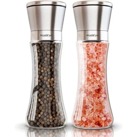 Salt- och pepparkvarnset, justerbar grovlek grov & fin saltströare