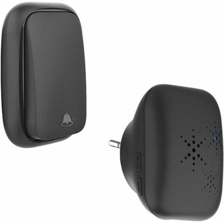 Langaton ulko-ovikello, ei paristoa, vedenpitävä IP 68 lumi- ja sadekestävä, kosteudenkestävä, musta YYV