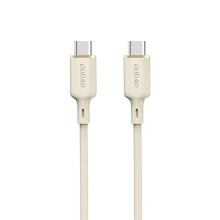 Dudao L7SCC USB-C - USB-C-kabel 100W 1m - beige
