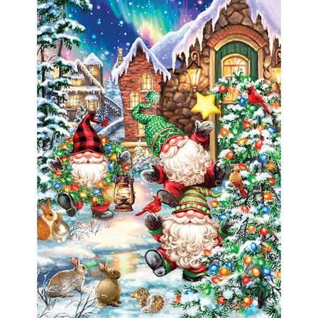 Full Diamond Jul Diamant Konst Kit 5D Diamant Konst Kit Jul Diamant Konst Vinter Bild Hantverk för Hem Vägg Konst Dekoration 30x40cm