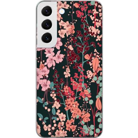 Samsung Galaxy S22 5G Gjennomsiktig deksel Blomster