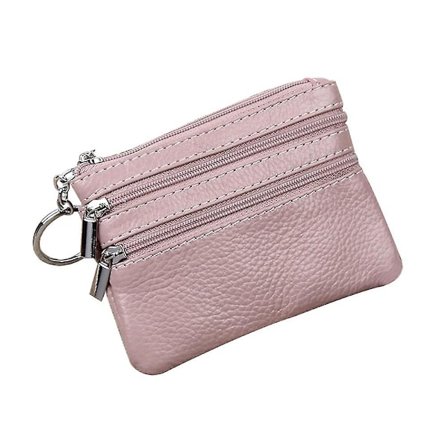 Aito Nahka Avaimet Kolikkojärjestäjä Vetoketjullinen Laukku Pieni Lompakko Naisille Lahja