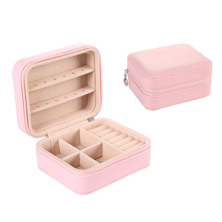 Small PU Leather Jewelry Box (1 pc Pink)