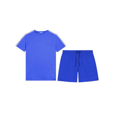 My Brand, Logo Taping Zomerset Electric Blauw, Heren, Maat:S