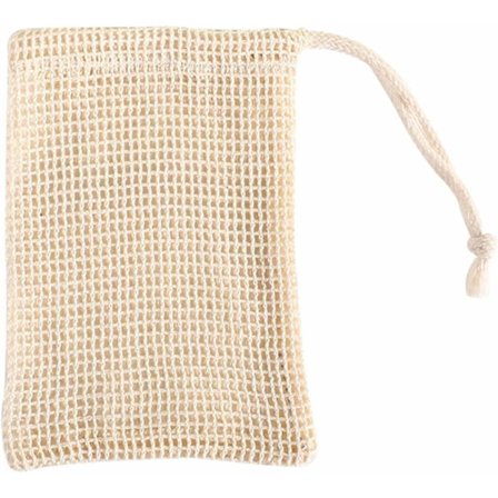 (Tyyli-A Solmittu Puuvillainen Saippuapussi) 6 kpl Saippuapussi Kiristysnyörillä, Saippuan Säästäjä, Pussiverkko Sisal Saippuapussi, Saippuapussit 