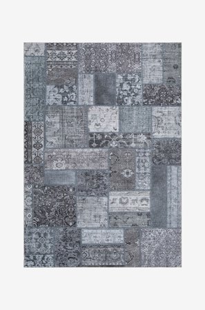 Slätvävd Patchwork - KM Home - Blå - Slätvävda mattor - Från Homeroom