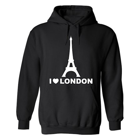 Eifel Tower I Love London - Hoodie / Tröja - UNISEX