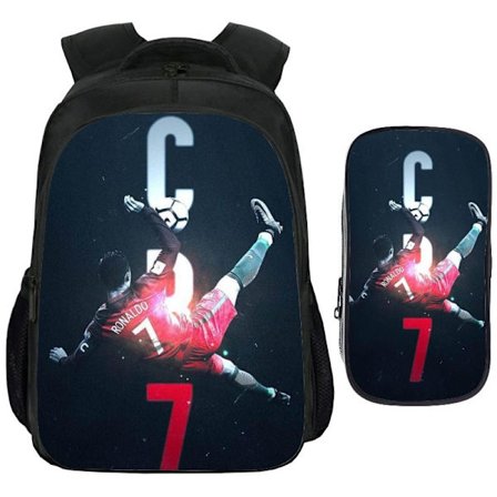 Ronaldo Rygsæk Tegneserie Rygsæk Etui 2-delt Sæt Grundskole Børnehave Dreng-WELLNGS