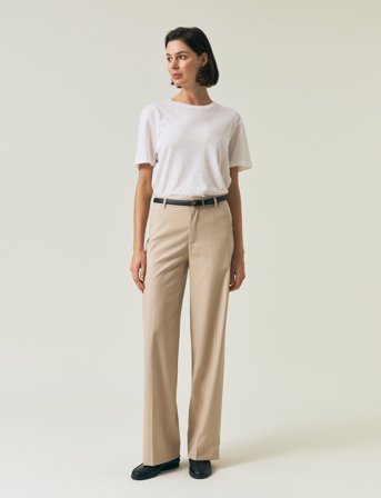 Lexington Clothing Tailored Wide Pants - Beige - XL