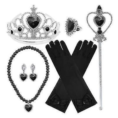 * Halloween Costume Maleficent Tutu Klänning För tjejer Cosplay Evil Queen Black Mesh Princess Dress Kids Crow Wand Maleficent