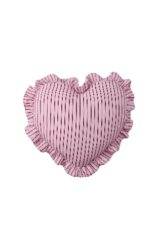 Åhléns Home Kudde hjärta VALENTINE FRILL 40 cm Kuddar Rosa ONESIZE