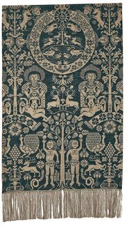 Wandbehang die Schöpfung, antikblau Petrol