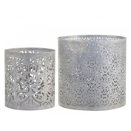 Ljuslytor med bladmönster 2-pack Chic Antique