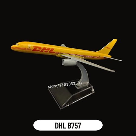 1:400 Skala metallflymodell Replika Dhl Boeing 757 Flymodell Diecast modell Flymodell Hjemmekontor Miniatyrleker for barn - Perfekt