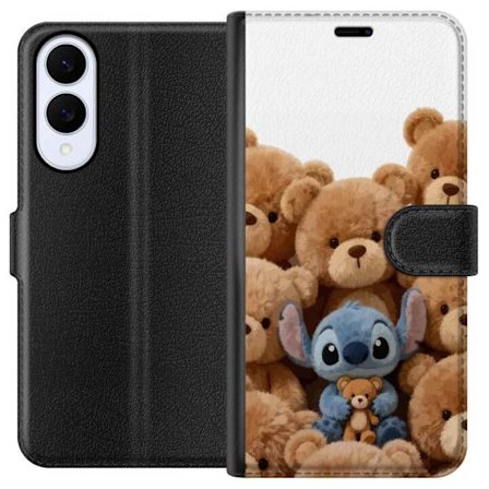 Kompatibel Tegnebogsetui til Samsung Samsung Galaxy S25 Edge Sød og sikker illustration med Stitch omgivet af bamser, der skaber en varm og legende f