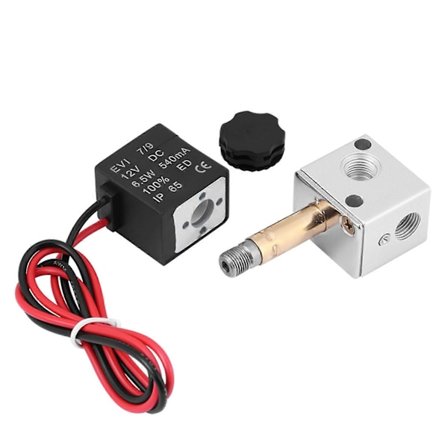 3V1-06 3-veis 2-posisjon 1/8" BSP Normalt Lukket Pneumatisk Solenoid Luftventil (DC 12V) LGL