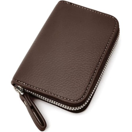 Naisten luottokorttikotelo, pieni RFID-suojattu naisten lompakko ruostumattomasta teräksestä valmistetulla vetoketjulla, nahkainen harmonikkamallinen 