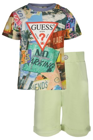 Guess Jeans T-shirt Maniche Corte Bambino Azzurro