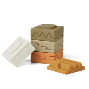 Liewood Morgan stacking tower Khaki multi mix One Size - First toys and baby toys - One size - Beige