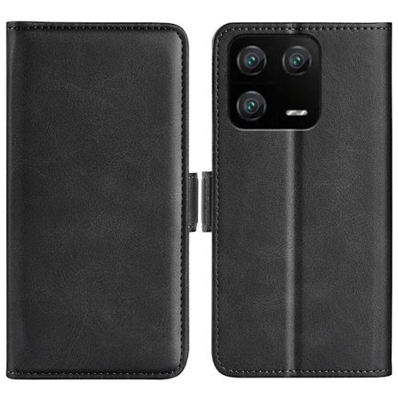SKALO Xiaomi 13 Pro 5G Premium Wallet Flip Cover - Sort