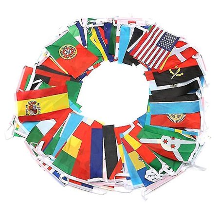 100 Lande Flag Guirlande International Vimpel Banner Dekoration-HAOY (FMY)