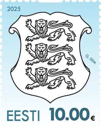 Estland - Våbenskjold blå - Postfrisk frimærke