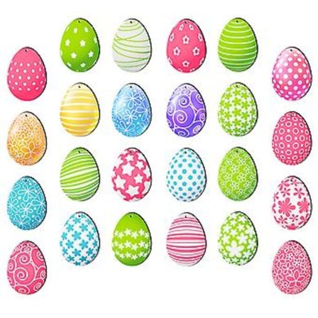 24 stk Tre Påske Henge Skilt Påske Egg Henger Dør Vegg Henge Påske Egg Skilt