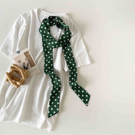 Forlænget prikket lille båndstribe (grøn)