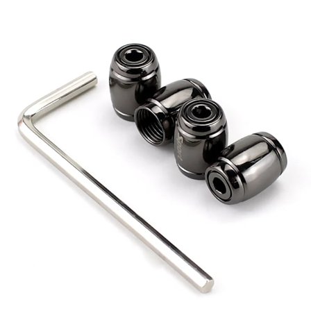 4 stk. støvtætte dækventilhætter hjul reservedele biltilbehør hjulpropper tyverisikring sportsdæk ventil støvhætter