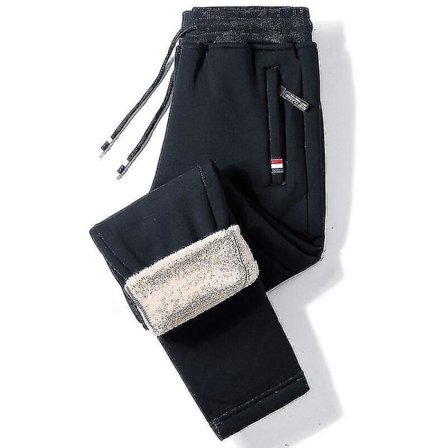 Talvi lämpimät fleece-housut miehille, lampaanvillapaksut, rennot, termiset collegehousut, miesten housut, merkki, muodikkaat miesten juoksuhousut, 