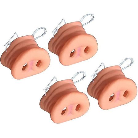 Halloween Morsomme Grisenese Tilbehør Halv Ansikt Dyrenese Ansiktsdeksel Gris Cosplay Rekvisitter For Halloweenfest Kostyme Godbiter Triks Leke (4stk 