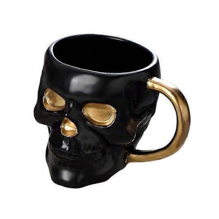 Halloween Kraniet Kop med Håndtag Uden Låg Keramisk Kop Sjov Vand Øl Mælk Kop Mocha Kop Kreativ Modelkrus, 600ml D FFE