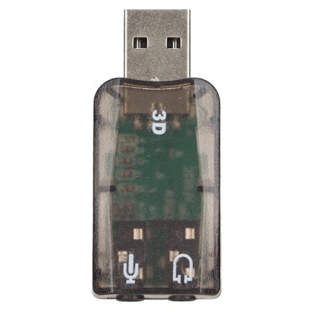 USB-lydkort Stereo Virtual 5.1-kanals Ekstern lydadapter med 3,5 mm hovedtelefonmikrofon-stik til Windows PC