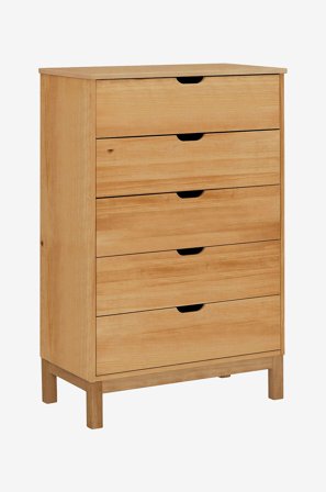 Loft24 - Kommode 5 skuffer Post - Brun - Kommoder - Fra Homeroom