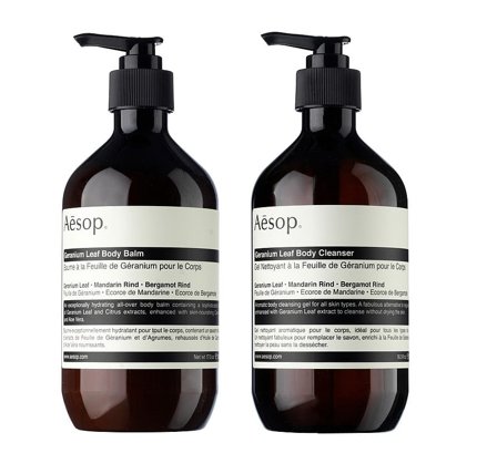 Aesop Geranium Leaf Duet Bodycaresæt 2 x 500 ml, Skincare, Kropspleje, Bodyshampoo
