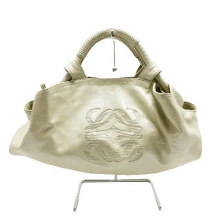 Loewe Pre-owned, Pre-owned Leather handbags Beige, Dames, Maat:ONE Size