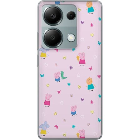 Yhteensopiva Puhelinkuori Xiaomi Redmi Note 13 Pro 4G Äiti Porsas vauvan rakastava Peppa Pig -kuvitus pehmeissä väreissä lapsiaiheisiin