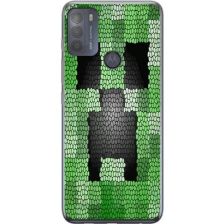 Motorola Moto G50 Gjennomsiktig deksel Creeper / Minecraft