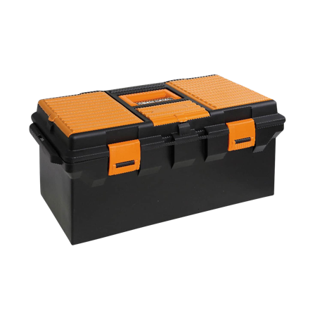 Beta Tools Long Plastic Tool Box with Movable Compartments