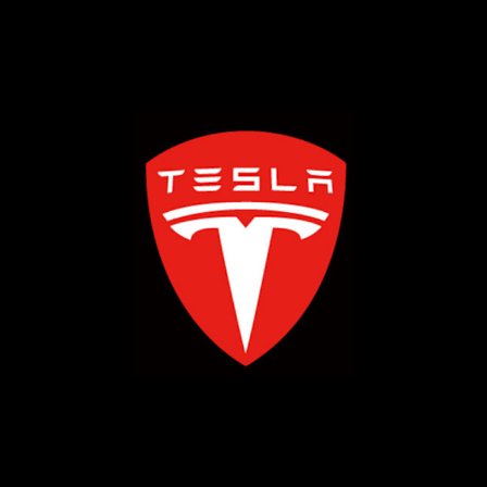2 Tesla MODEL-S/3/X/Y fullspektrum bildør laserprojeksjons gulvlamper (rødt deksel)
