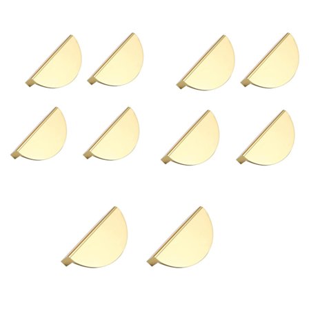 10 stycken metall kökshandtag, guld metall möbelhandtag, guld metall skåphandtag, för kontorsmöbler, sängbord