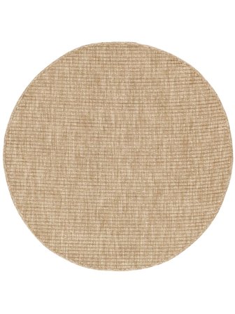 Washable Indoor/Outdoor Rug Jutte Beige Round Small Oeko-Tex