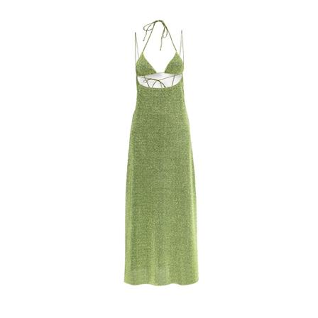 Oseree, Dress with lurex finish Groen, Dames, Maat:M