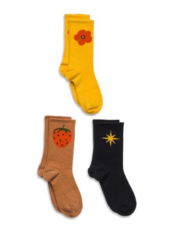 Strawberries 3-Pack Socks Socks & Tights Socks Svart Mini Rodini