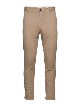Superflex Knitted Cropped Pant Chinos Byxor Beige Lindbergh