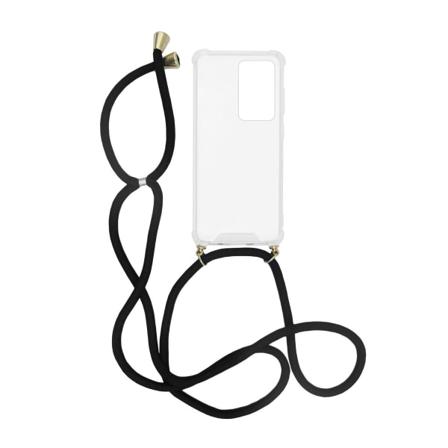Samsung S20 Ultra Stöttåligt Skal Med Halsband - Transparent/sva Transparent